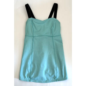 LULULEMON Run: Catch Me Tank Tonka Stripe Angle Blue Built-In Bra Adjustable Sz6